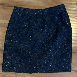 Black sparkly mini skirt